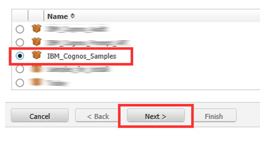 Installing samples in Cognos Analytics_9