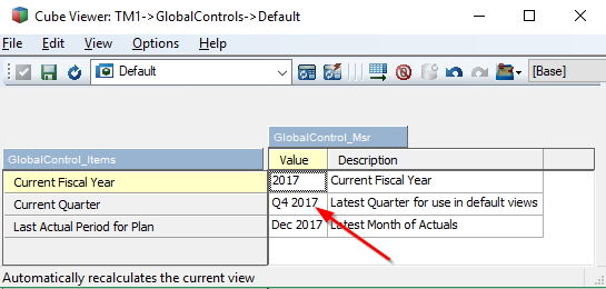 Making default cube views dynamic with MDX for IBM Planning Analytics and TM1