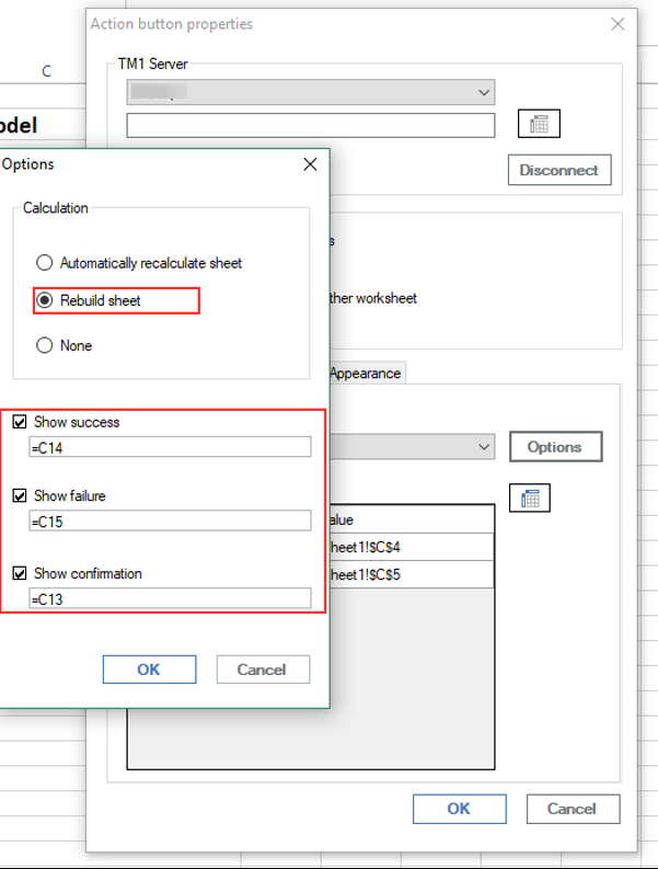 making dynamic action buttons in IBM Planning Analytics