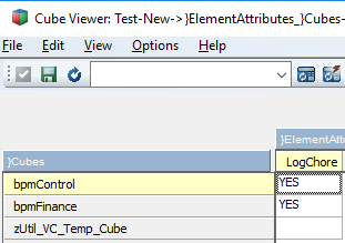 Ensure cube logging is reset in TM1