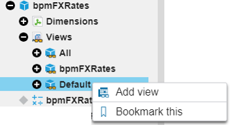 Bookmarks in IBM Planning Analytics Workspace