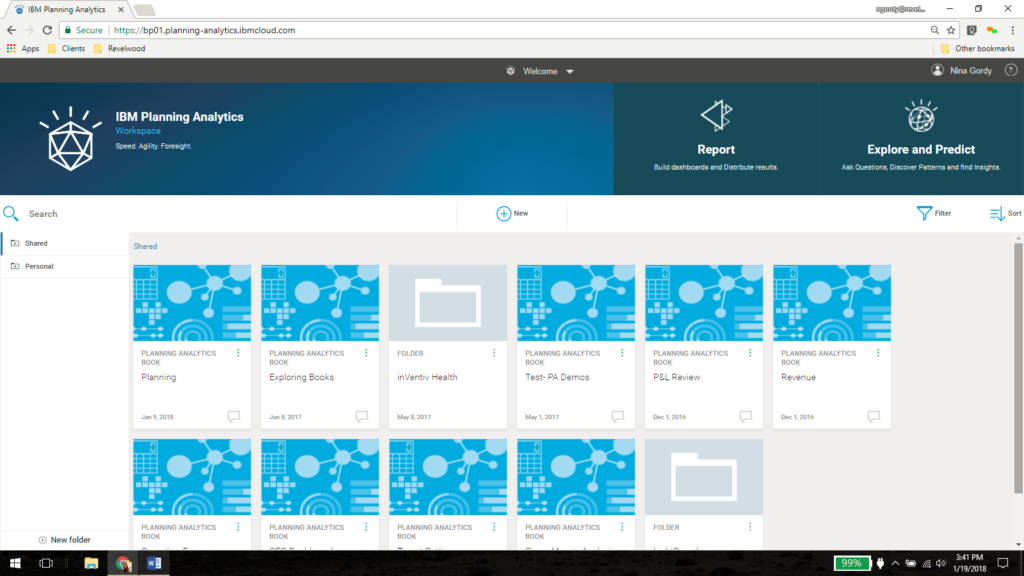 How to create simple dashboards in IBM Planning Analytics Workspace
