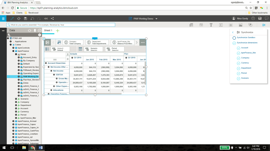 IBM Planning Analytics Tips: Creating Simple Dashboards in IBM Planning Analytics Workspace