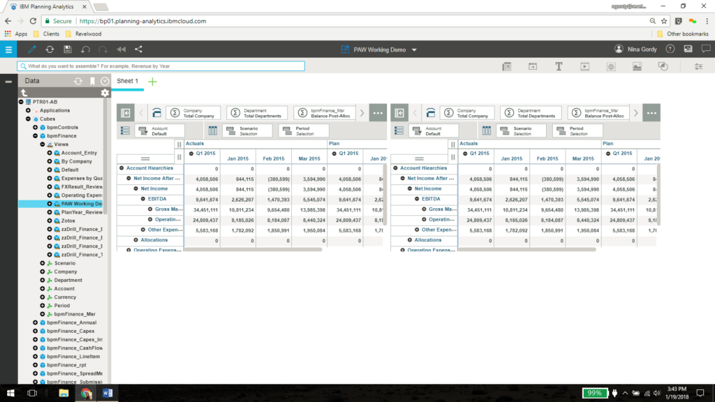 IBM Planning Analytics Tricks: Creating Simple Dashboards in IBM Planning Analytics Workspace