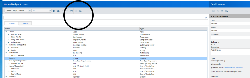 How to work with General Ledger Root Accounts in Adaptive Insights