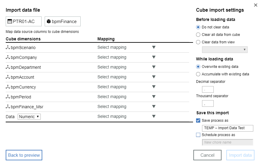 The Data Load Process in IBM Planning Analytics 