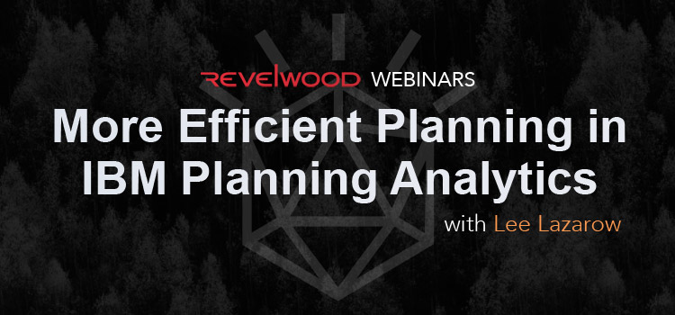 More Efficient Planning in IBM Planning Analytics with Lee Lazarow