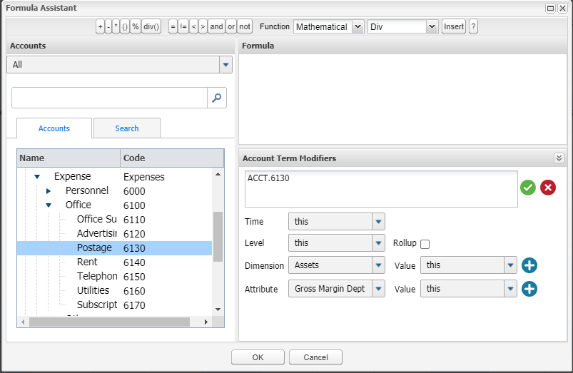 Adaptive Insights Formula Assistant