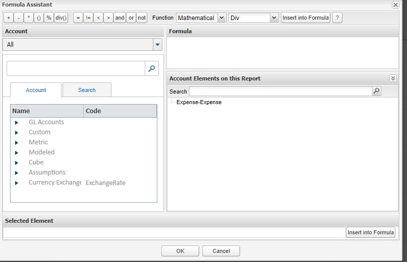 How to use the formula assistant in Adaptive Planning