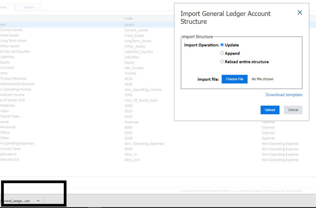 How to use templates in Adaptive Insights