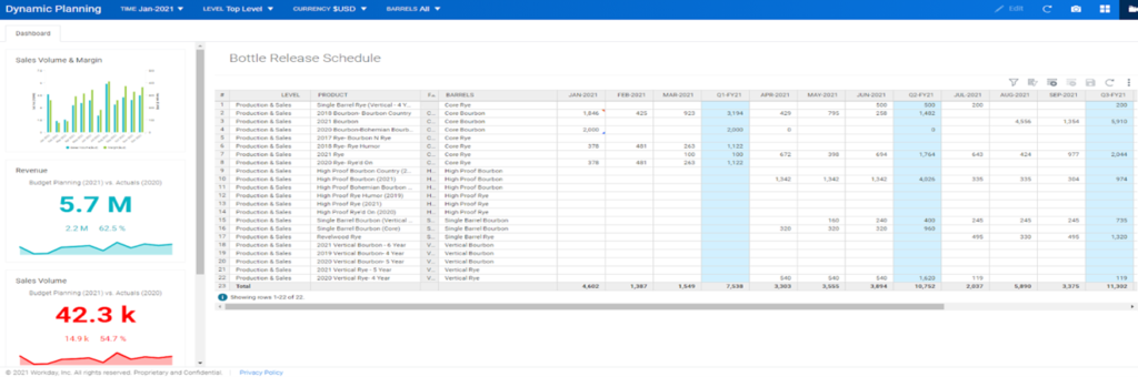 Understanding interactive dashboards in Workday Adaptive Planning