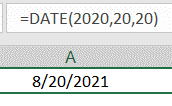 Excel Date Function Updated Aug 2021