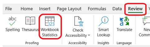 Excel Workbook Stats