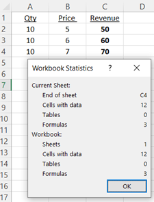 Excel Workbook Stats