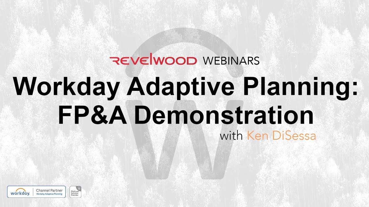 Workday Adaptive Planning: FP&A Demonstration